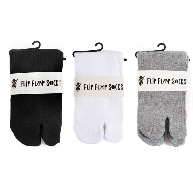 3 Pairs V-Toe Flip-Flop Thicker Split Toe Ankle Durable Cushioned Breathable Tabi Socks