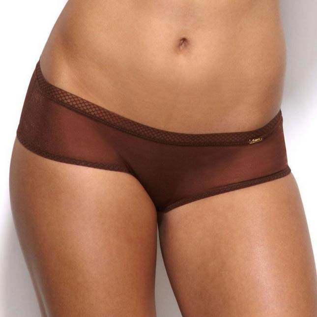 Sheer See Through Shorts Panty Gossard Glossies Brown
