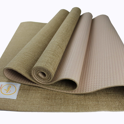 Maji Sports Jute Premium Eco Yoga Mat + Foot Massager (7.5cm x 17.5cm)