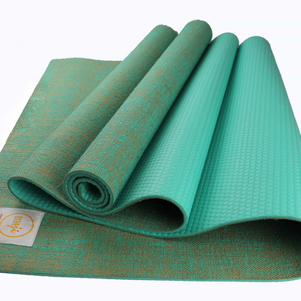 Maji Sports Jute Premium Eco Yoga Mat + Foot Massager (7.5cm x 17.5cm)