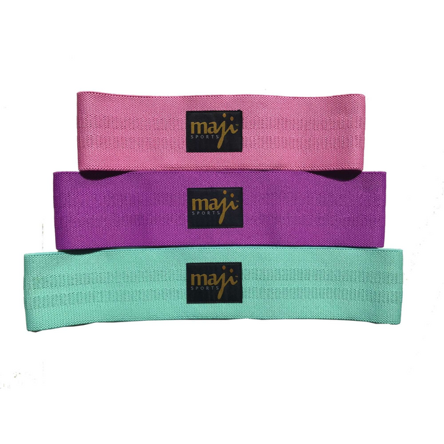 Maji Sports Pack Of Three Multi-Color Booty Bands - 3 Sizes 3 Weights