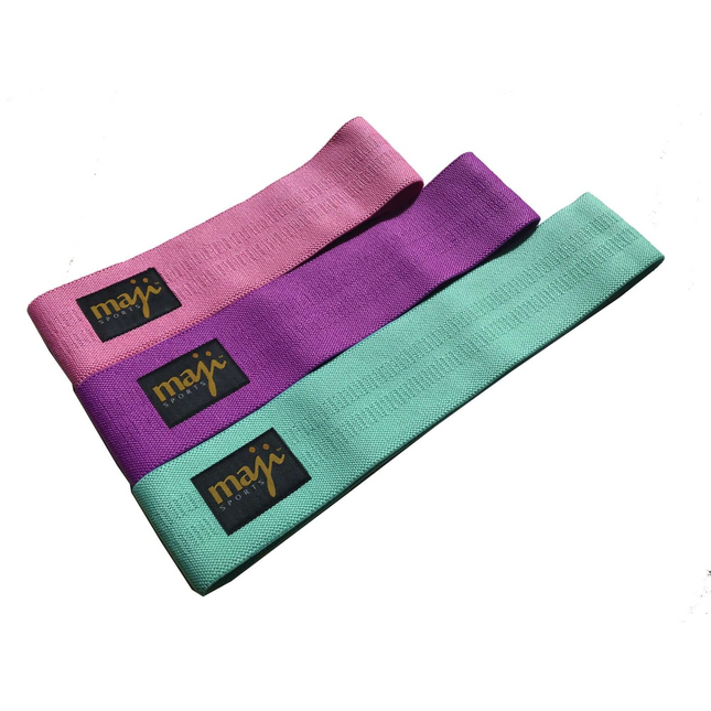 Maji Sports Pack Of Three Multi-Color Booty Bands - 3 Sizes 3 Weights
