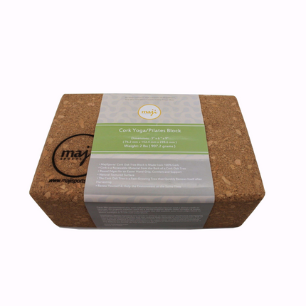 Maji Sports 100% Cork Yoga & Pilates Block