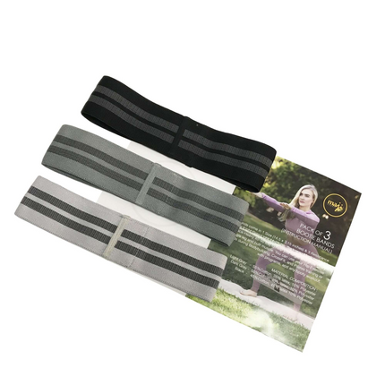 Maji Sports Pack of Three Booty Bands - One Size 3 Weights