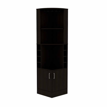 Egina Corner Bar Cabinet, Two External Shelves