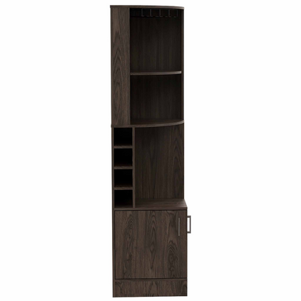 Egina Corner Bar Cabinet, Two External Shelves