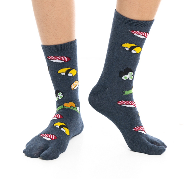1 Pair - V-Toe Flip Flop Tabi Socks - Sushi Socks