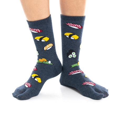 1 Pair - V-Toe Flip Flop Tabi Socks - Sushi Socks