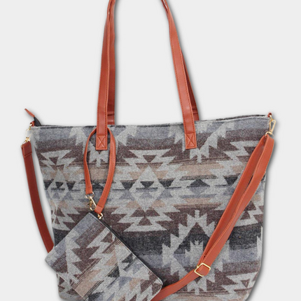 Aztec Print Weekender Tote