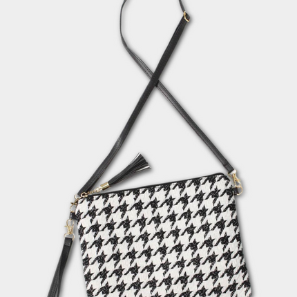 Houndstooth Crossbody Bag