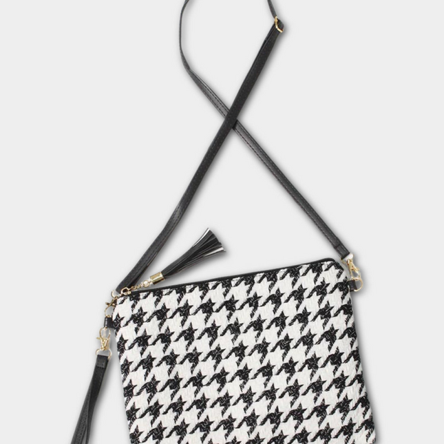 Houndstooth Crossbody Bag