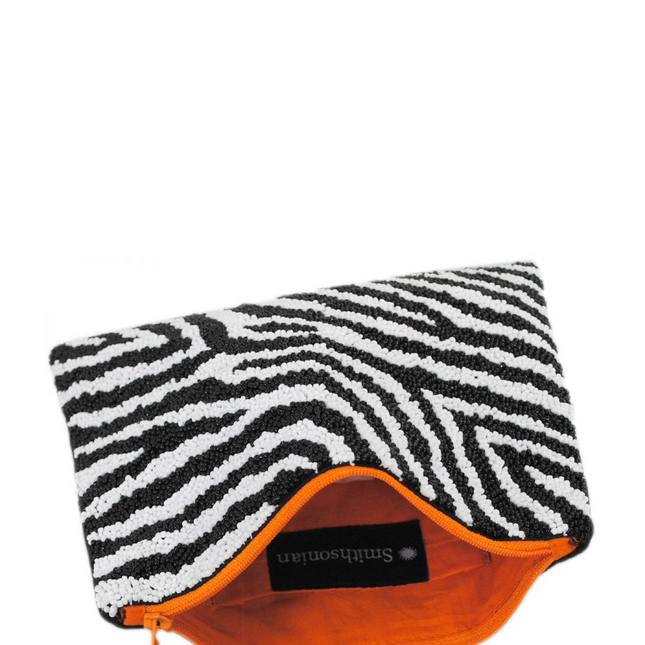 Zebra Beaded Clutch