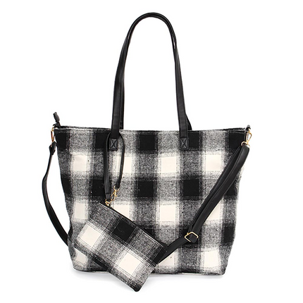 Buffalo Plaid Weekender Tote