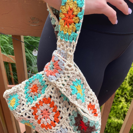 Crochet Squares Tote Bag