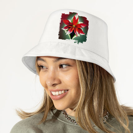 Flower Graphic Bucket Hat - Beautiful Hat - Printed Bucket Hat