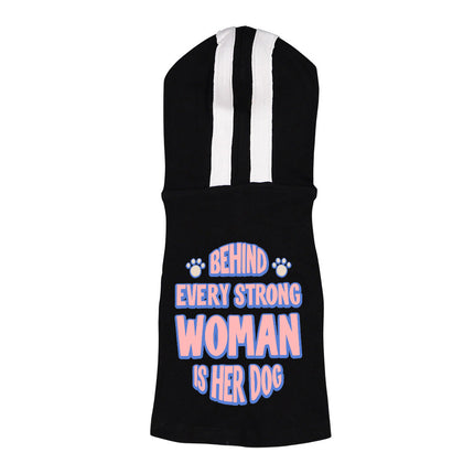 Behind Every Woman Is Her Dog Dog Shirt with Hoodie - Cute Dog Hoodie - Unique Dog Clothing