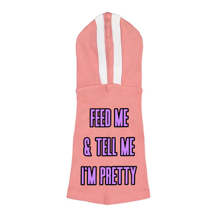 Feed Me Dog Shirt with Hoodie - Word Design Dog Hoodie - Dog Theme Dog Clothing