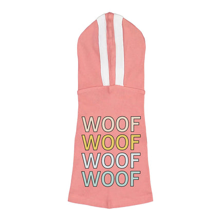 Woof Dog Shirt with Hoodie - Word Art Dog Hoodie - Beautiful Dog Clothing