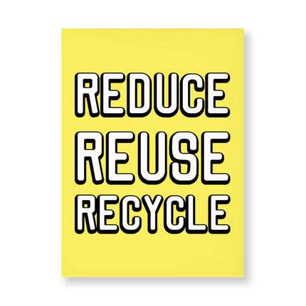 Reduce Reuse Recycle Wall Picture - Cute Design Stretched Canvas - Best Design Wall Art