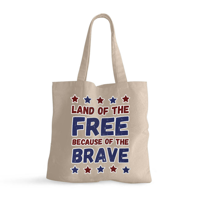 Land Of the Free Small Tote Bag - Patriotic Shopping Bag - Best Print Tote Bag