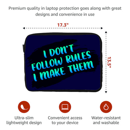 Cool Quote Dell 16" Two-Sided Sleeve - Printed Laptop Sleeve - Themed Laptop Sleeve with Zipper