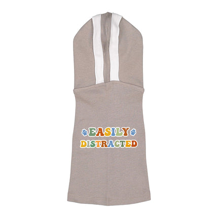 Easily Distracted Dog Shirt with Hoodie - Themed Dog Hoodie - Colorful Dog Clothing