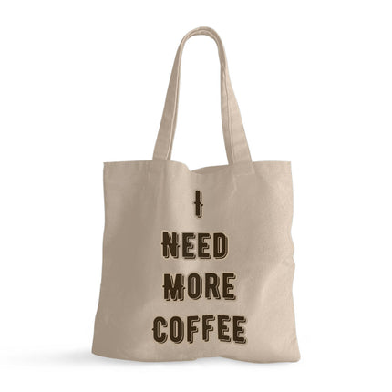 Coffee Themed Small Tote Bag - Cute Quote Shopping Bag - Cool Trendy Tote Bag