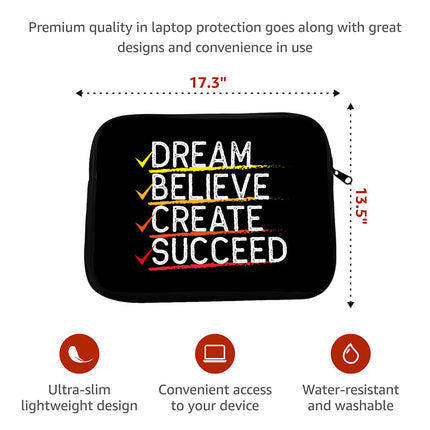Motivational HP 16" Sleeve - Best Design Laptop Sleeve - Cool Laptop Sleeve with Zipper