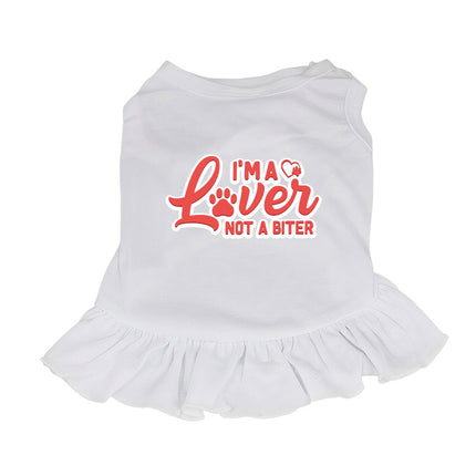 I'm a Lover Not a Biter Dog Sundress - Funny Dog Dress Shirt - Phrase Dog Clothing