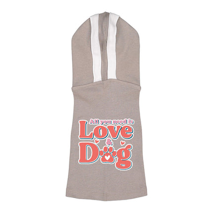 All You Need Is Love and Dog Dog Shirt with Hoodie - Quote Dog Hoodie - Themed Dog Clothing