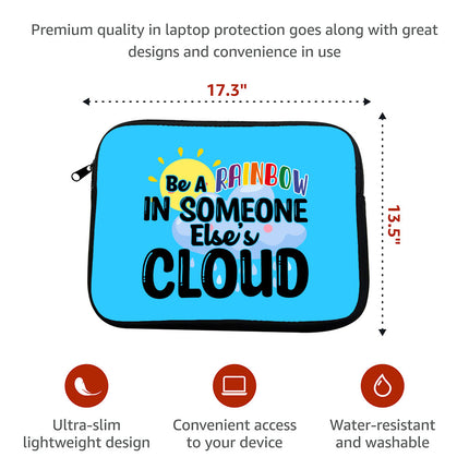 Rainbow MacBook Pro 14" Two-Sided Sleeve - Cute Laptop Sleeve - Kawaii MacBook Sleeve