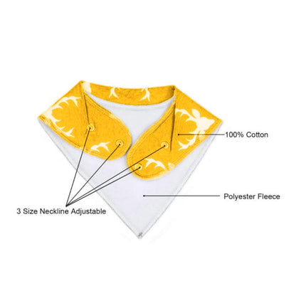 Cotton Baby Bibs with Pacifier Holder Set (3pcs)