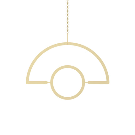Gold Hanging Semicircle Plant Holder