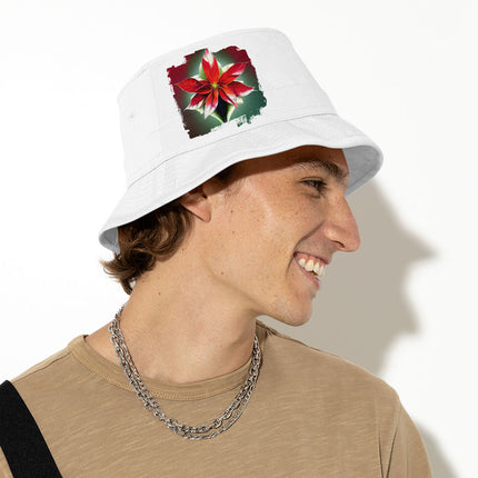 Flower Graphic Bucket Hat - Beautiful Hat - Printed Bucket Hat
