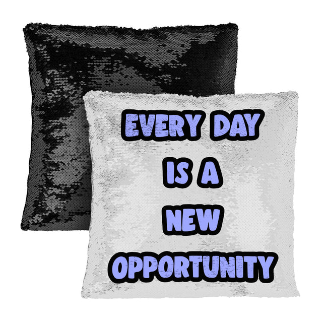 Motivational Quote Sequin Pillow Case - Cute Pillow Case - Printed Pillowcase