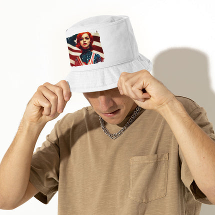 USA Flag Bucket Hat - American Flag Hat - Print Bucket Hat