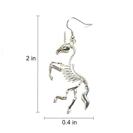Unicorn Skeleton Earrings