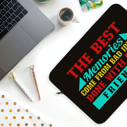 Best Friend Quotes MacBook Air 14" Sleeve - Funny Design Laptop Sleeve - Graphic MacBook Sleeve