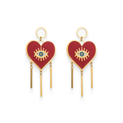 Heart Shaped Long Earrings