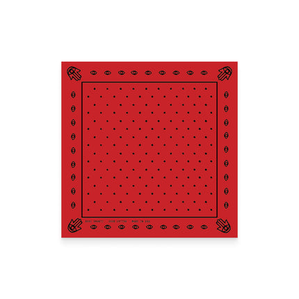 Hamsa & Dots Red Bandana