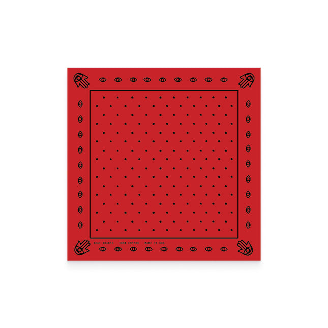 Hamsa & Dots Red Bandana