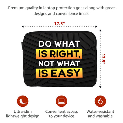 Motivational Dell 16" Two-Sided Sleeve - Quote Laptop Sleeve - Best Design Laptop Sleeve with Zipper