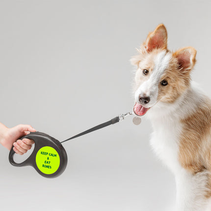 Keep Calm Retractable Pet Leash - Trendy Leash - Printed Dog Leash