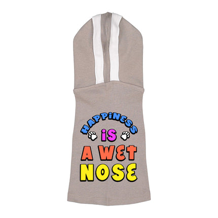 Happiness Is a Wet Nose Dog Shirt with Hoodie - Colorful Dog Hoodie - Quote Dog Clothing
