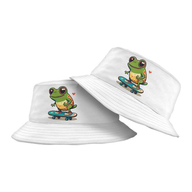 Kawaii Frog Bucket Hat - Skateboard Hat - Cute Bucket Hat