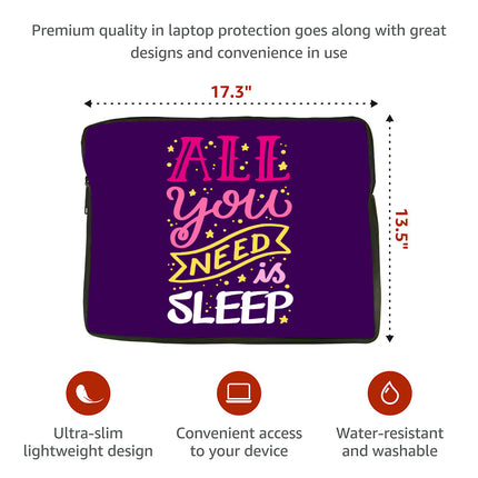 Cool Quotes MacBook Air 14" Two-Sided Sleeve - Cute Laptop Sleeve - Graphic MacBook Sleeve