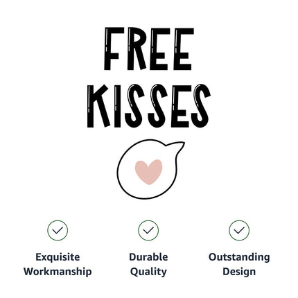 Free Kisses Dog Polo Shirt - Word Print Dog T-Shirt - Minimalist Dog Clothing