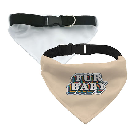 Fur Baby Pet Bandana Collar - Colorful Scarf Collar - Word Art Dog Bandana