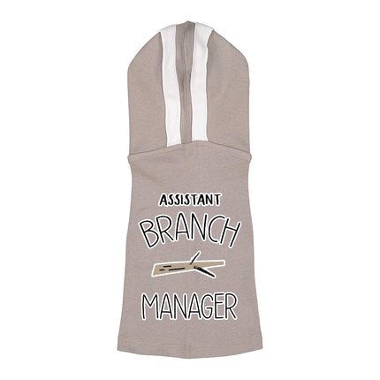 Assistant Branch Manager Dog Shirt with Hoodie - Minimalist Dog Hoodie - Print Dog Clothing
