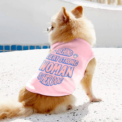 Behind Every Woman Is Her Dog Dog Sleeveless Shirt - Cute Dog Shirt - Unique Dog Clothing